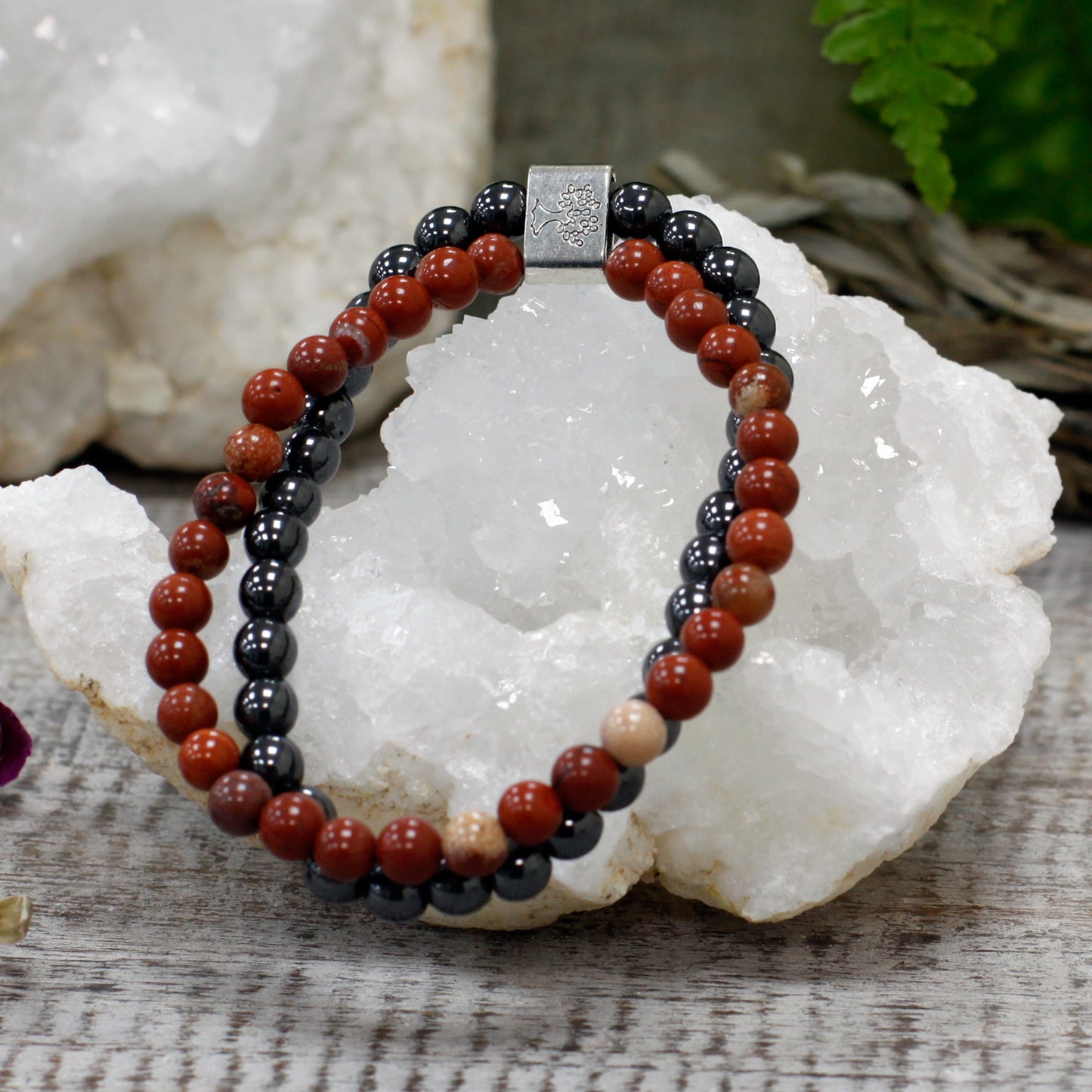 Pulsera de Piedras Preciosas Magnéticas - Piedra Jaspe Rojo