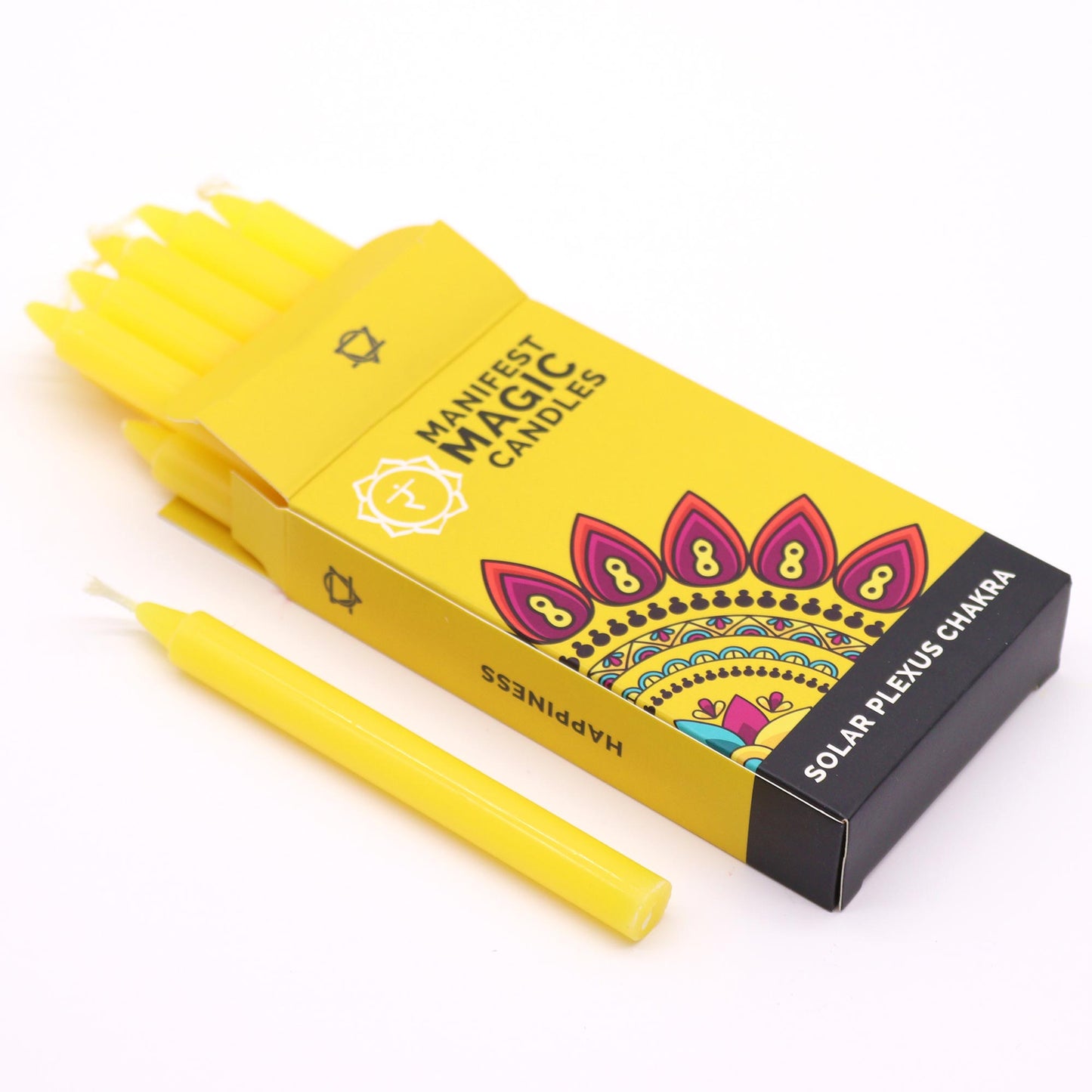 Velas amarillas (paquete de 12) Chakra del Plexo Solar
