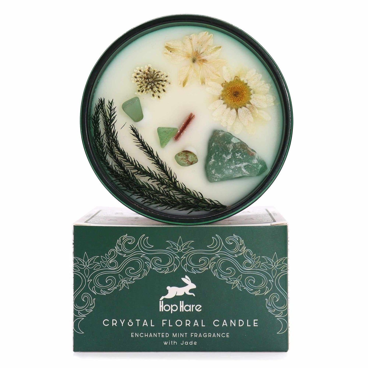 Vela Flor Mágica con mineral. El Mago.