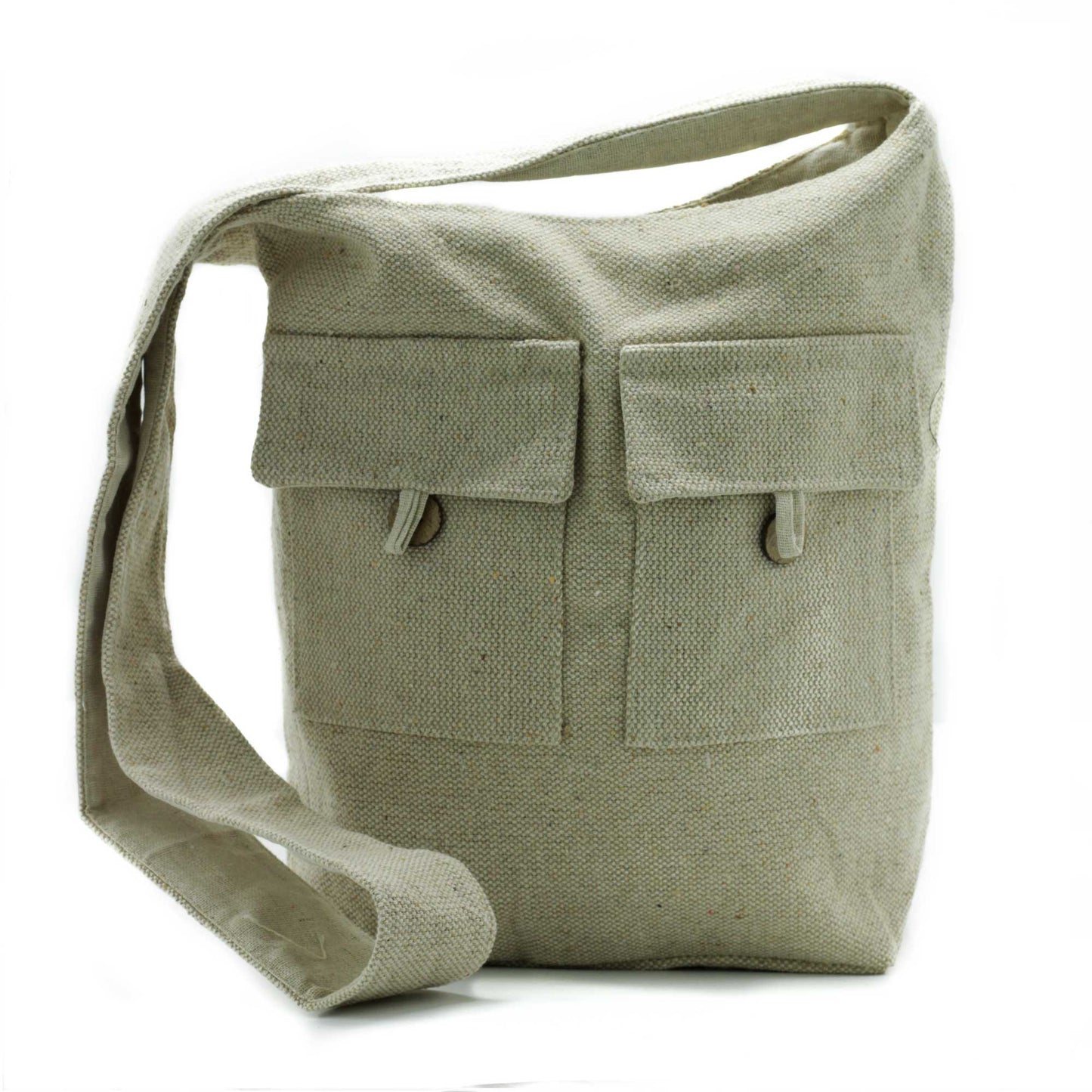 Bolso de Dos Bolsillos Tonos Naturales - Natural - Tamaño Grande