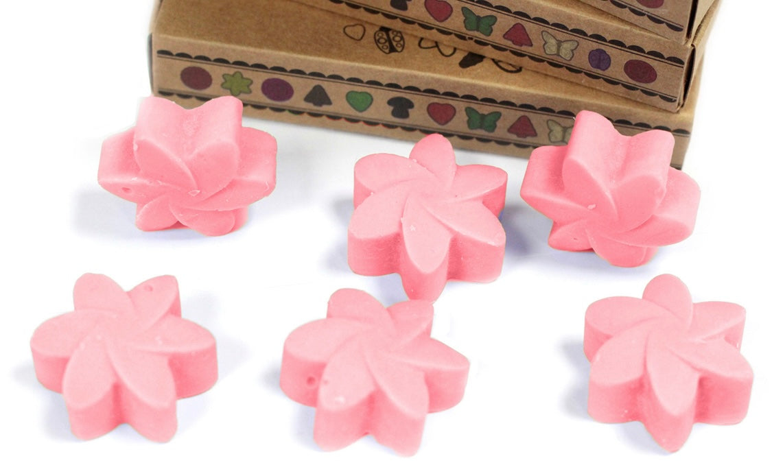 Caja de 6 ceras de Soja para fundir - Rosa clásica