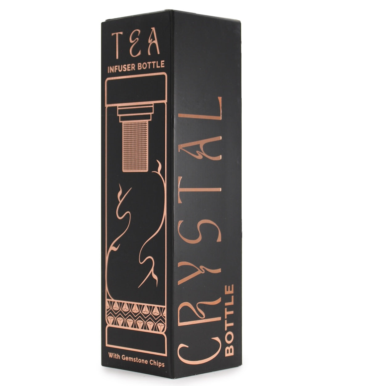 Botella de cristal para té y elixir de amatista