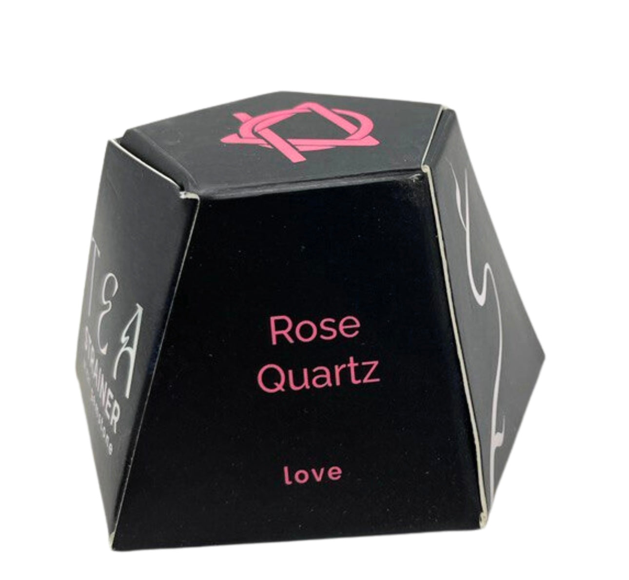 Colador para el té con cuarzo rosa