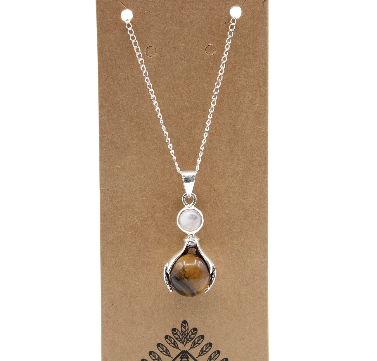 Collar de manos curativas con ojo de tigre