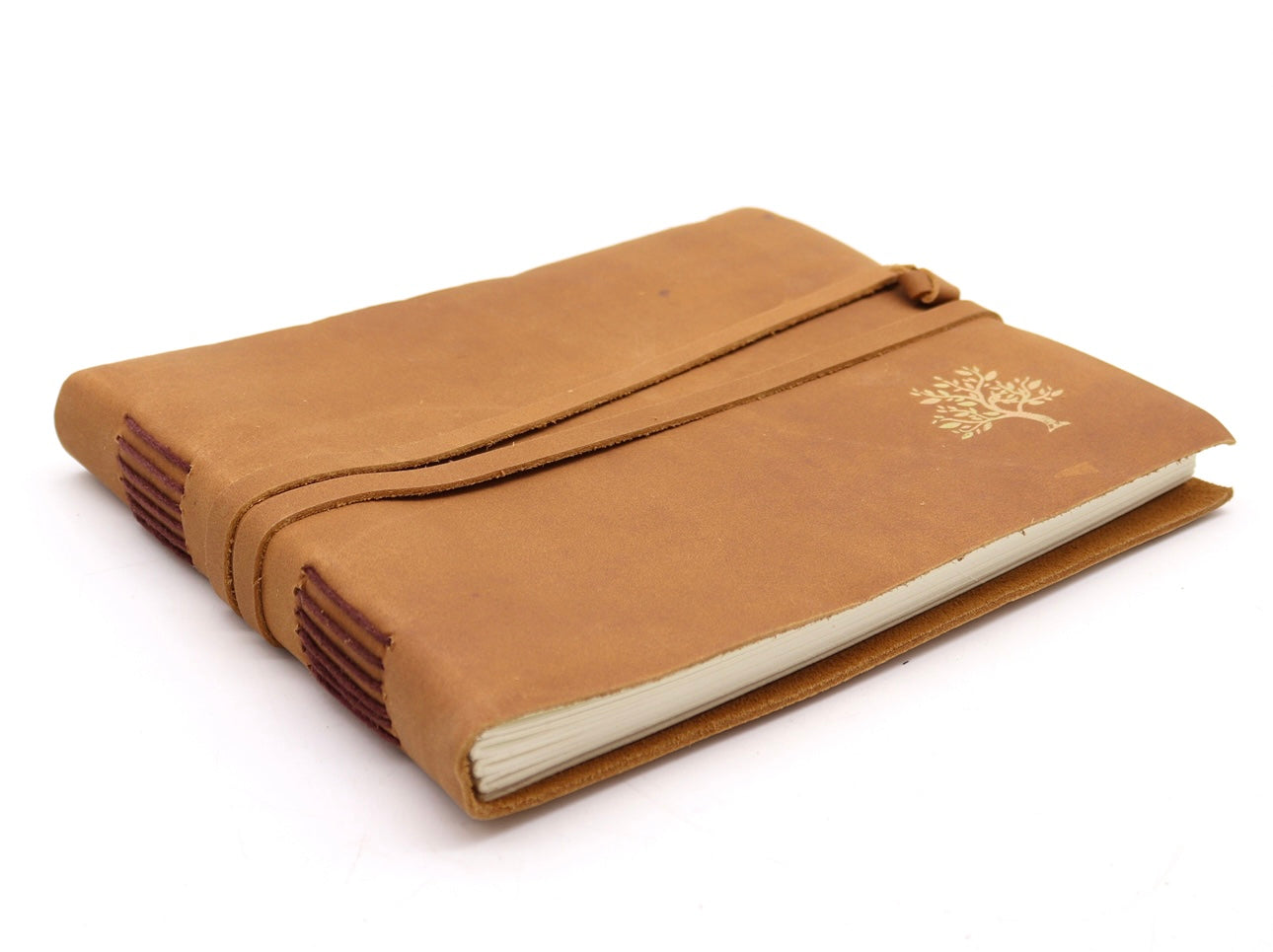Cuaderno de cuero de 144 páginas (18x23cm)