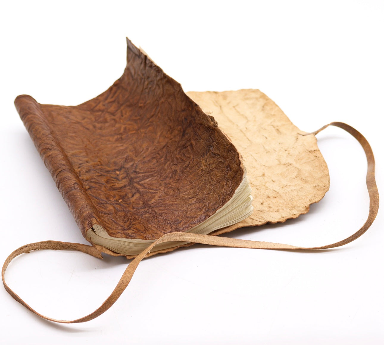 Cuaderno de cuero en rollo 96 páginas (21x15cm)