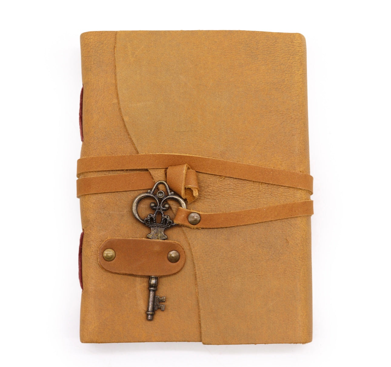 Cuaderno de cuero curtido y llave 200 páginas (13x18)