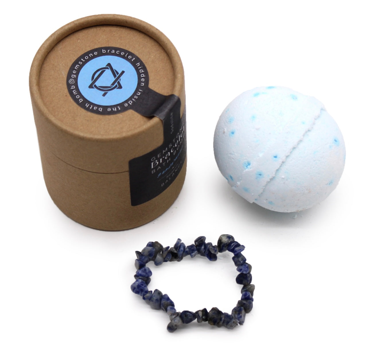 Bomba de baño de Sándalo/pulsera de Sodalita. BALANCE.