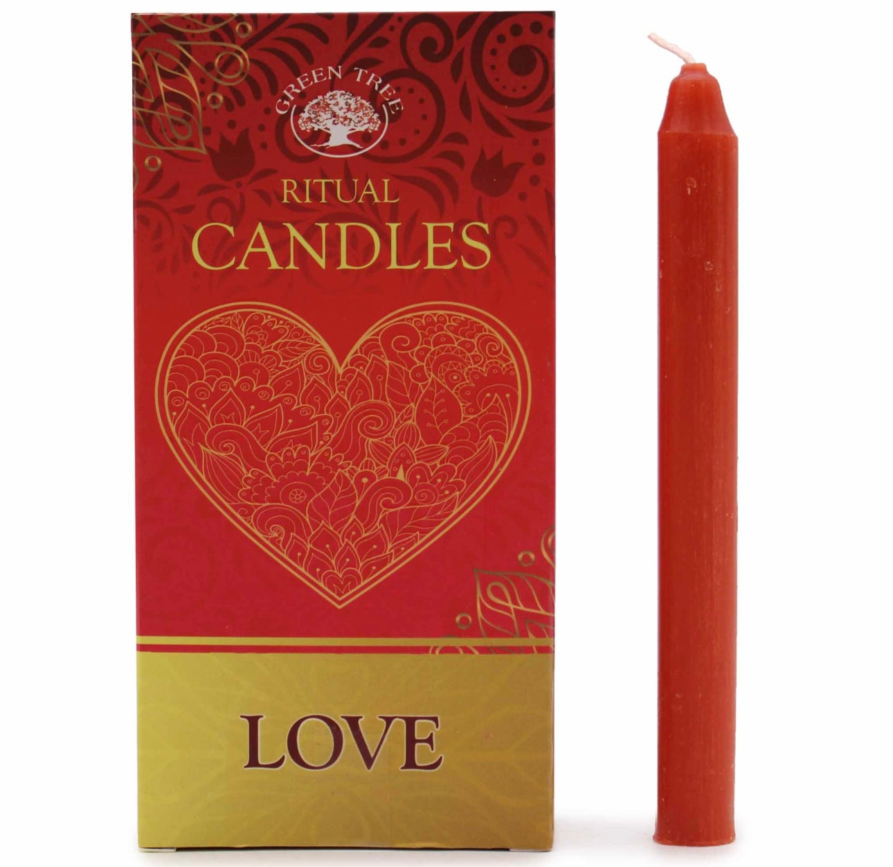 Velas rojas para ritual. Amor ( paquete de 10)