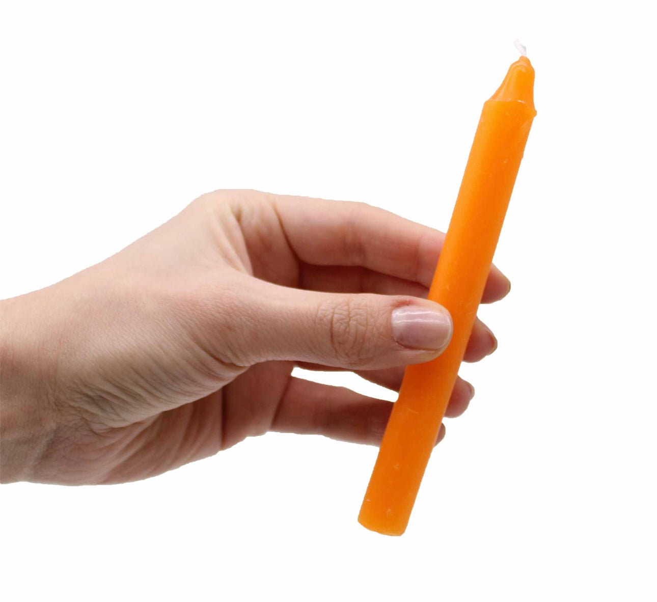 Velas naranja para ritual. Energía