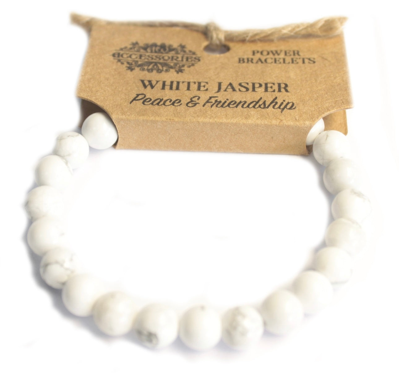 Brazalete de energía-Jaspe Blanco