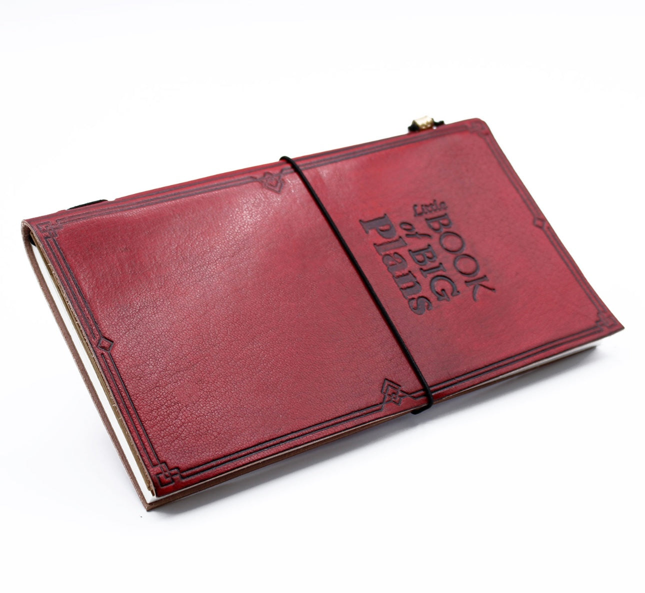 Diario de Cuero - Pequeño libro de Grandes planes - Rojo (80 pagínas)