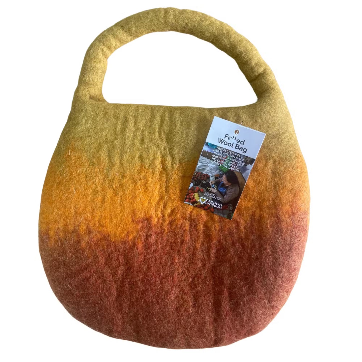 Bolsa de fieltro al agua - Abeja - Naranja amanecer