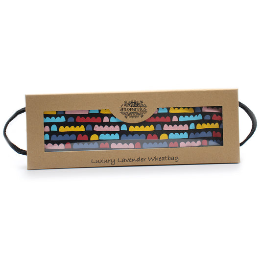 Bolsa de trigo de lavanda de lujo en caja de regalo - Nubes Arcoiris