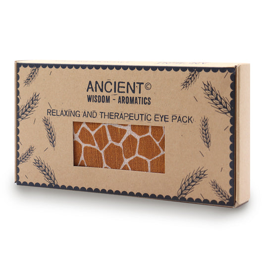 Almohada para los ojos de algodón natural lavanda y juco en caja de regalo - Jirafa Madagascar