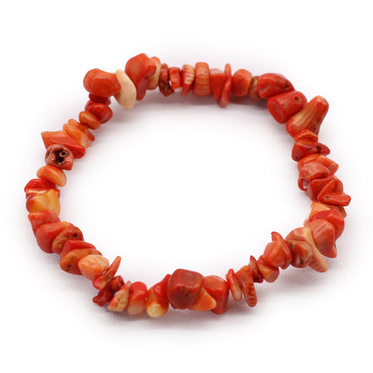 Pulsera Fragmentos de Piedras Preciosas - Piedra de cornalina