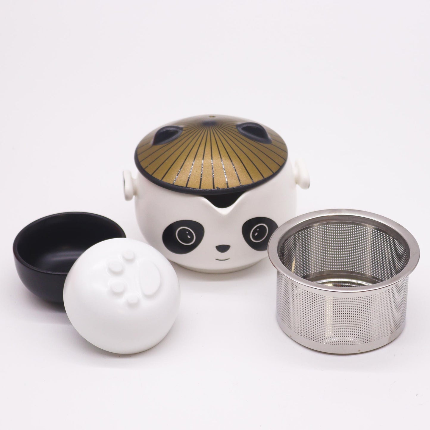 Set de tetera - Panda - Dos tazas & Estuche para guardar