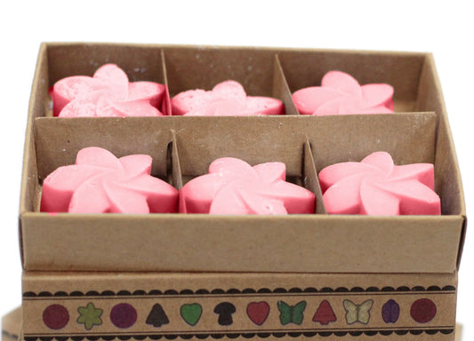 Caja de 6 ceras de Soja para fundir - Rosa clásica