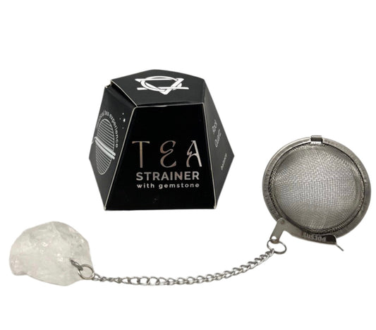 Colador de té con cristal de roca