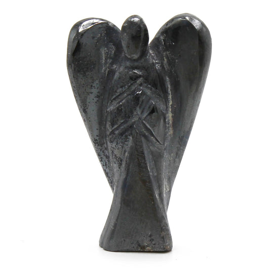 Ángel de ágata negra tallado a mano (5cm)