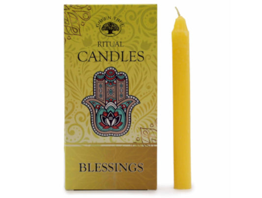 Velas amarillas para ritual (paquete de 10)
