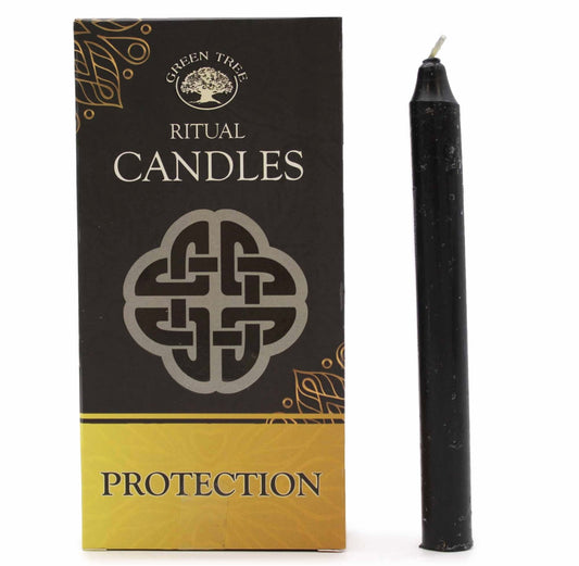 Velas negras para ritual. Protección (paquete de 10)