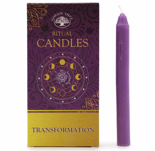 Velas violeta para ritual. Transfornación (paquete de 10)