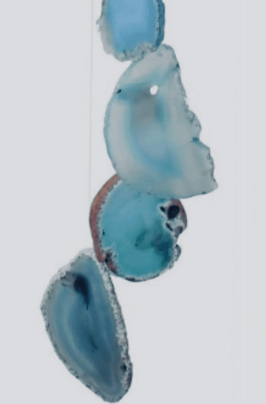 Mensajero del Viento de Ágata (azul claro)