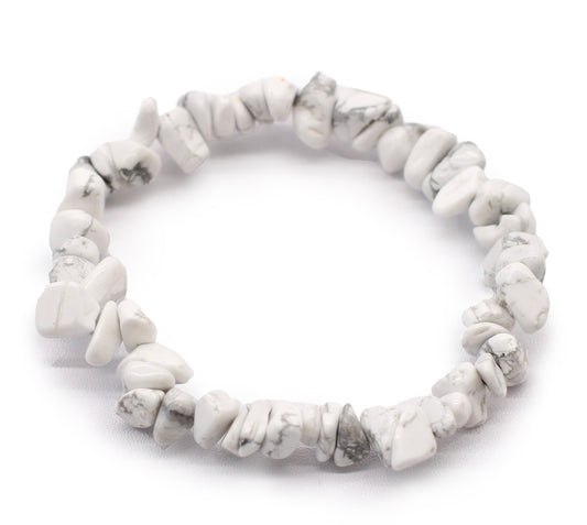 Pulsera Fragmentos de Piedras Preciosas - Jaspe blanco