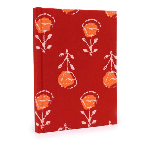 Cuaderno con encuadernación de algodón 20x15cm - 96 páginas - Rosas