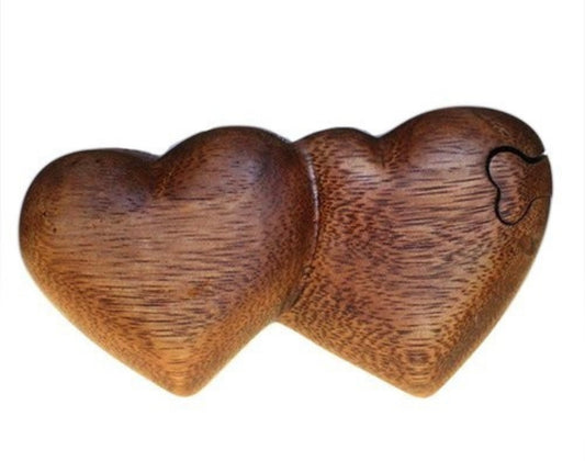 Caja mágica de Bali-Corazones gemelos