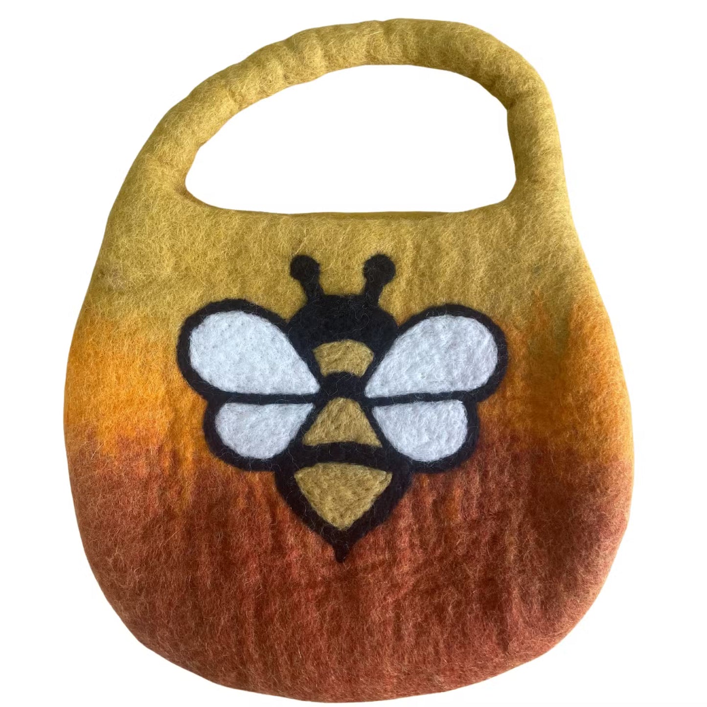 Bolsa de fieltro al agua - Abeja - Naranja amanecer