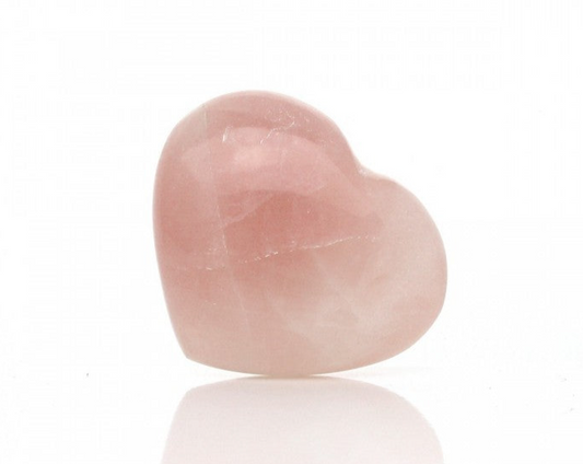 Corazón tallado a mano-Cuarzo rosa (5cm)